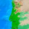Mapa físico y geográfico de Portugal